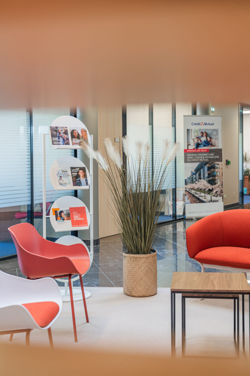 Agencement et décoration d'une salle d'attente à Strasbourg.