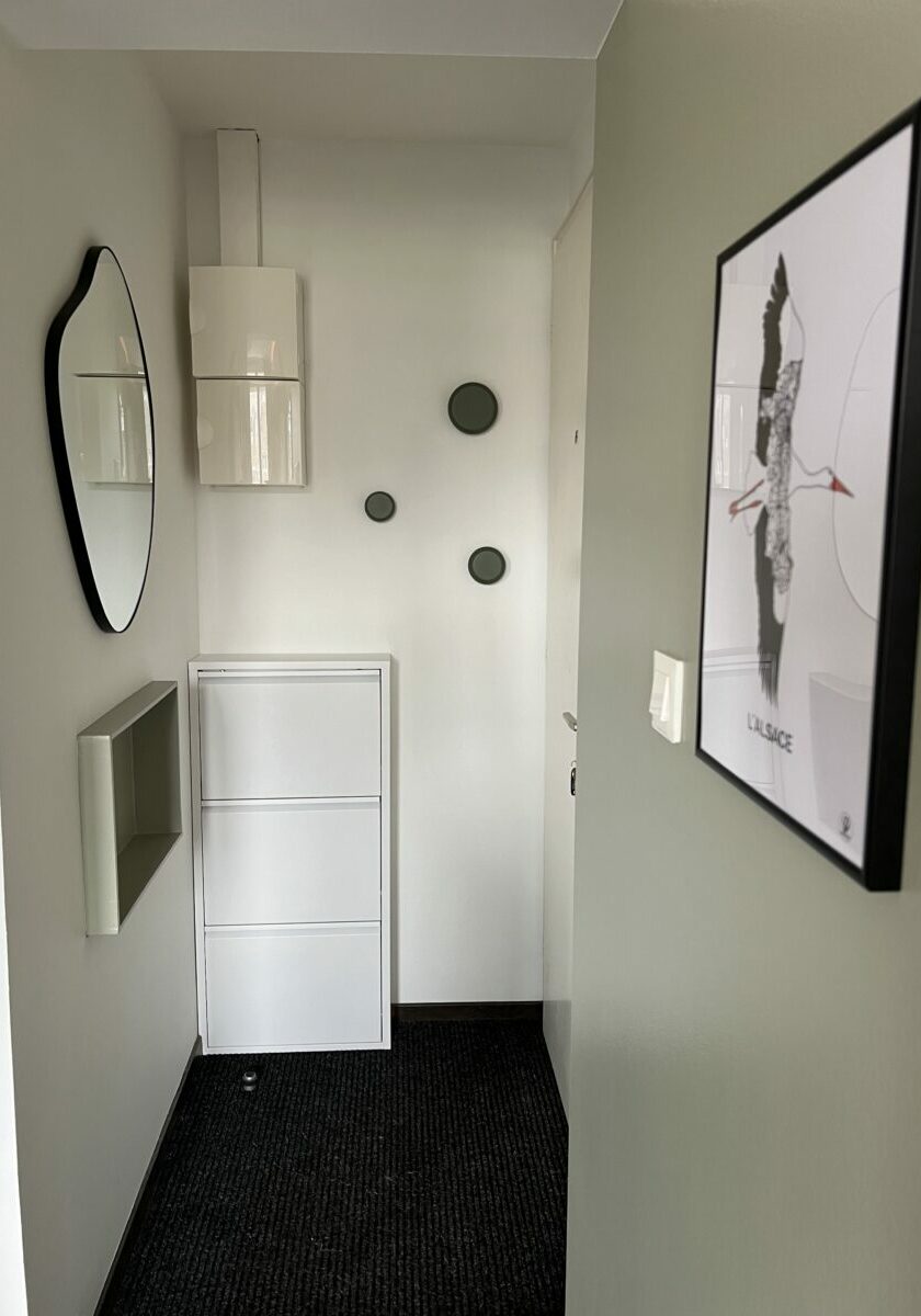 Décoration d'un Airbnb à Strasbourg.