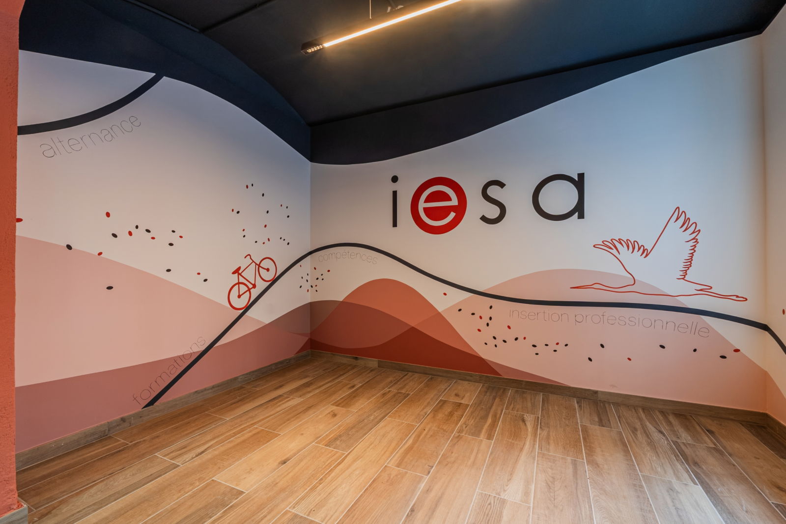 Décoration d'une cafétéria d'un centre de formation à Strasbourg
